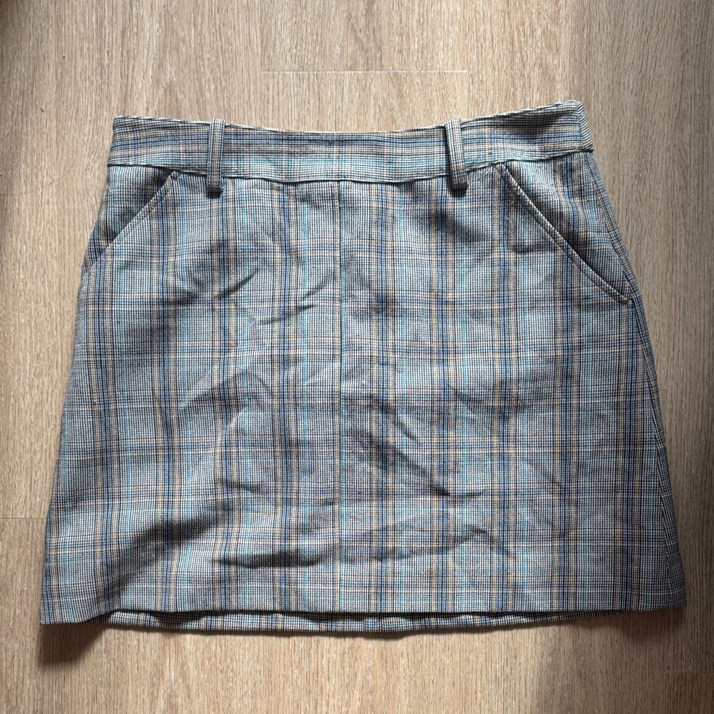 Frank and oak plaid mini skirt